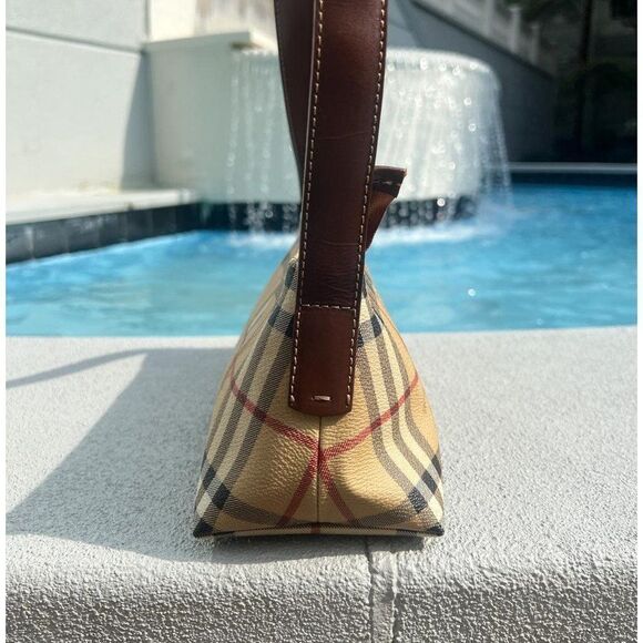 Vintage BURBERRY Haymarket Check Coated Canvas Shoulder Strap Handbag - Picture 4 of 12